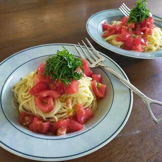 トマトの和風冷製パスタ